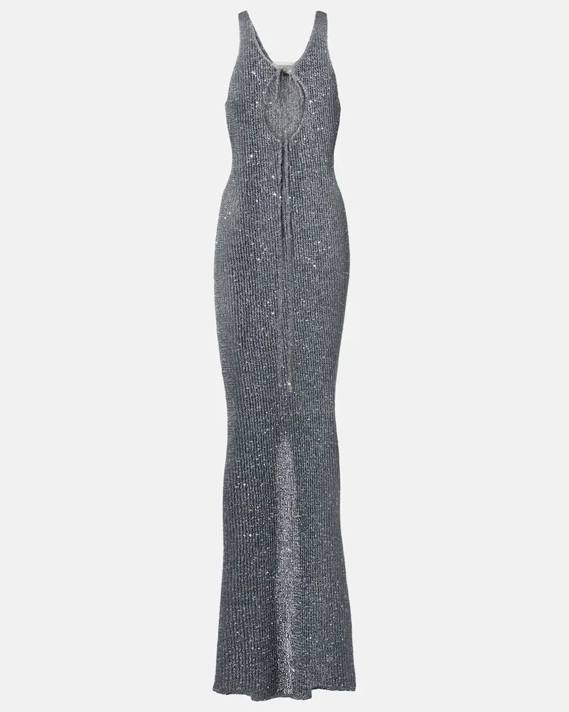 BANANHOT Maxikleid Jules aus Strick mit Pailletten Metallic