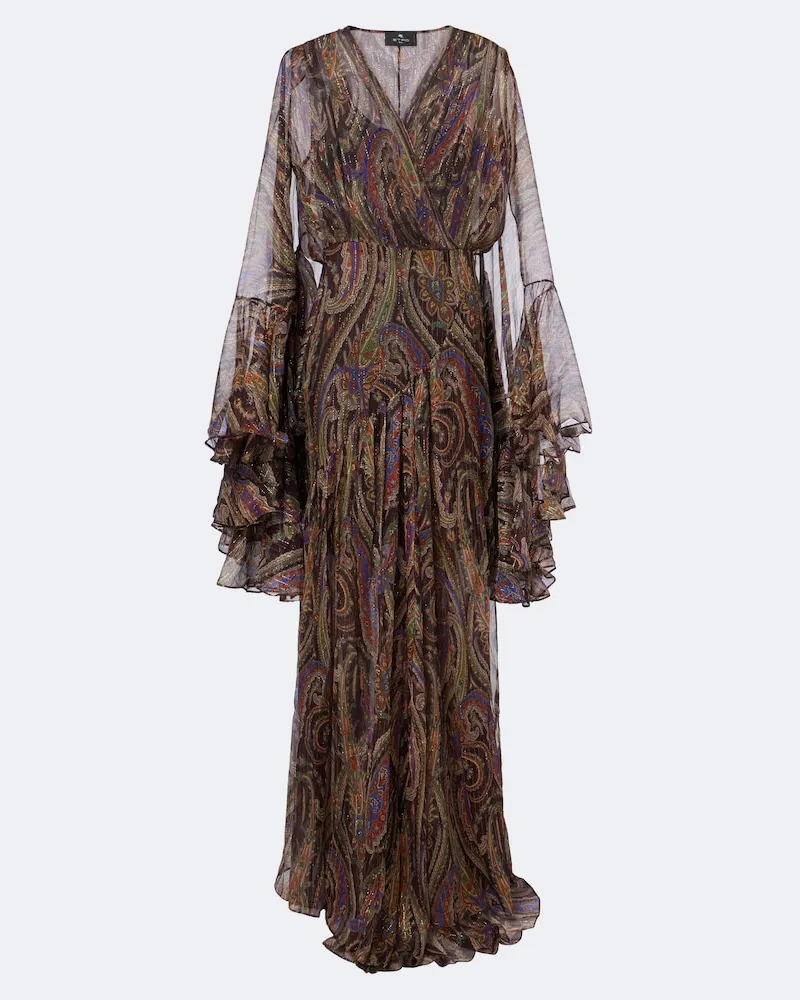 Etro Maxikleid aus einem Seidengemisch Multicolor