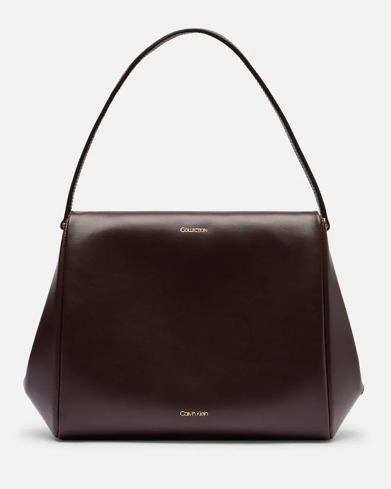 Calvin Klein Schultertasche Tina Medium aus Leder Violett