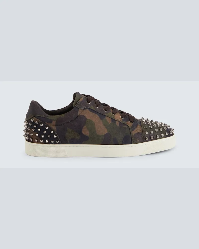 Christian Louboutin Sneakers Seavaste aus Veloursleder Grün