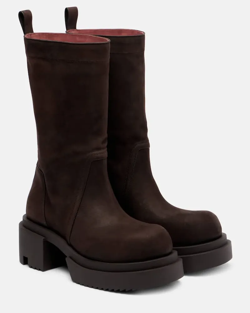 Rick Owens Ankle Boots aus Leder Schwarz