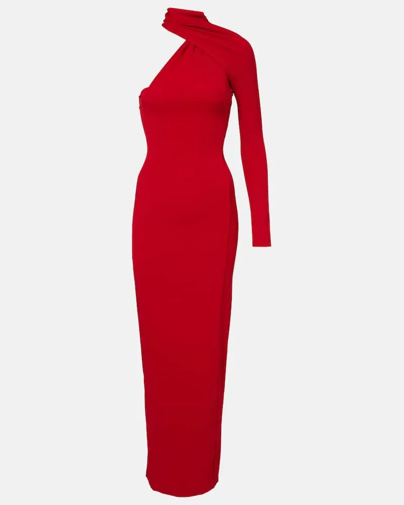 Courrèges Courrèges One-Shoulder-Maxikleid aus Crêpe Rot