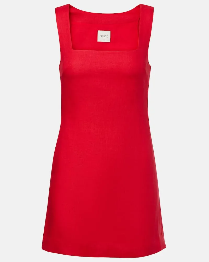 Posse Minikleid Alice aus Leinen Rot
