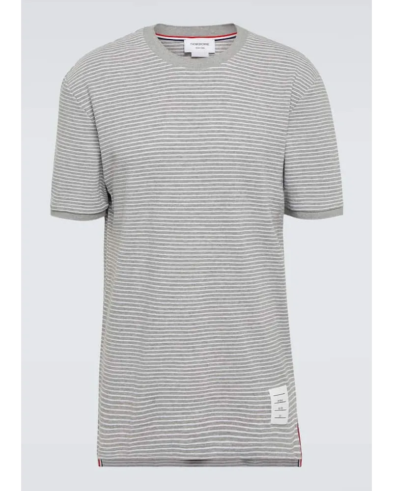 Thom Browne T-Shirt aus Baumwoll-Jersey Grau