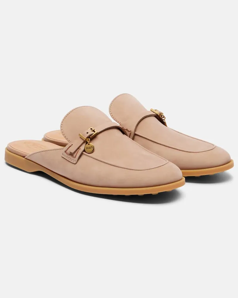TOD'S Slippers aus Leder Beige