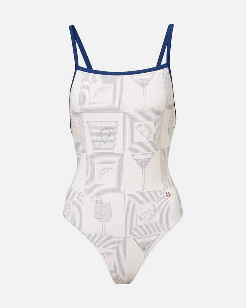 Loro Piana Bedruckter Badeanzug Aperitivo Beige