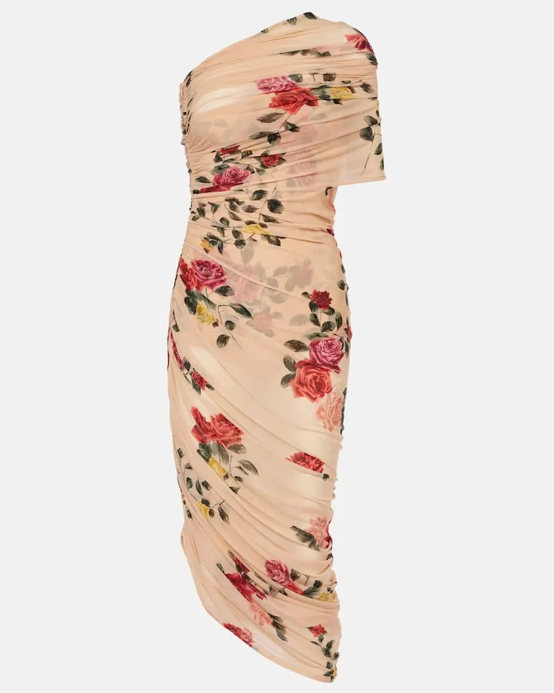 Magda Butrym One-Shoulder-Midikleid Beige