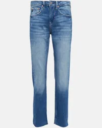 Adriano Goldschmied Mid-Rise Slim Jeans Girlfriend Blau