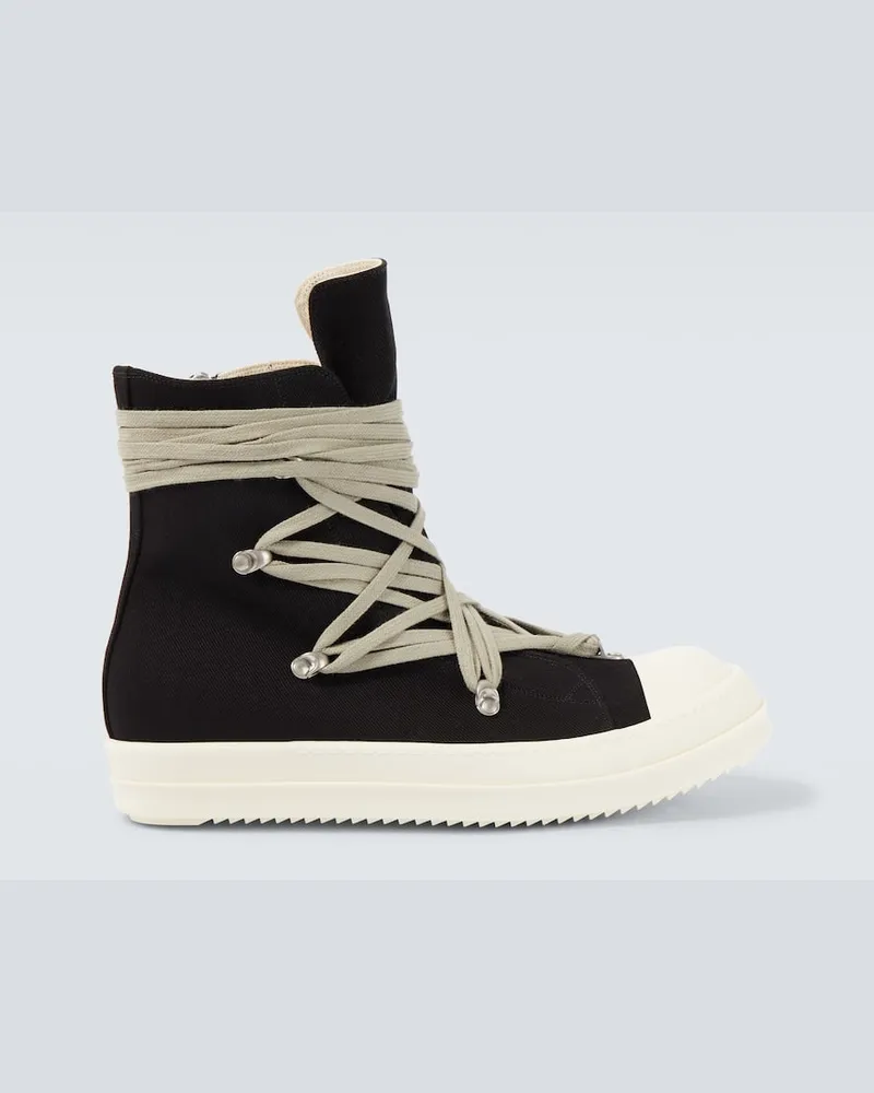 Rick Owens High-Top Sneakers Megalace Schwarz