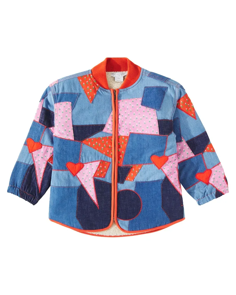 Stella McCartney Kids Bomberjacke aus Denim Blau