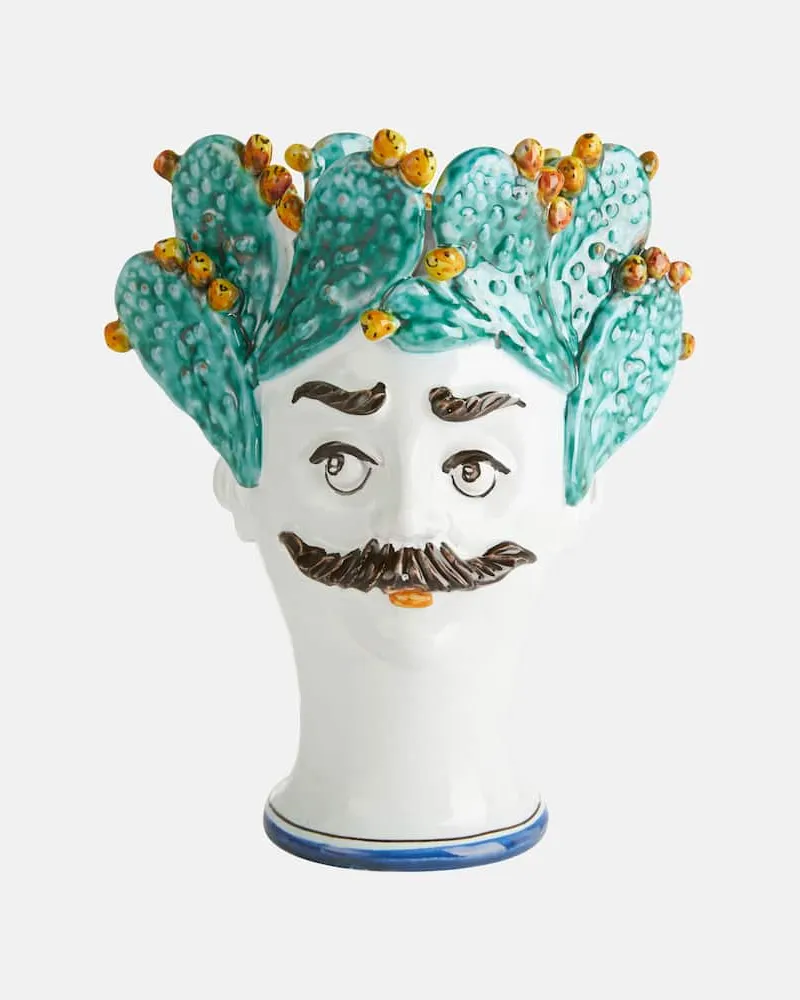 Les-Ottomans Vase Cacti Man Multicolor