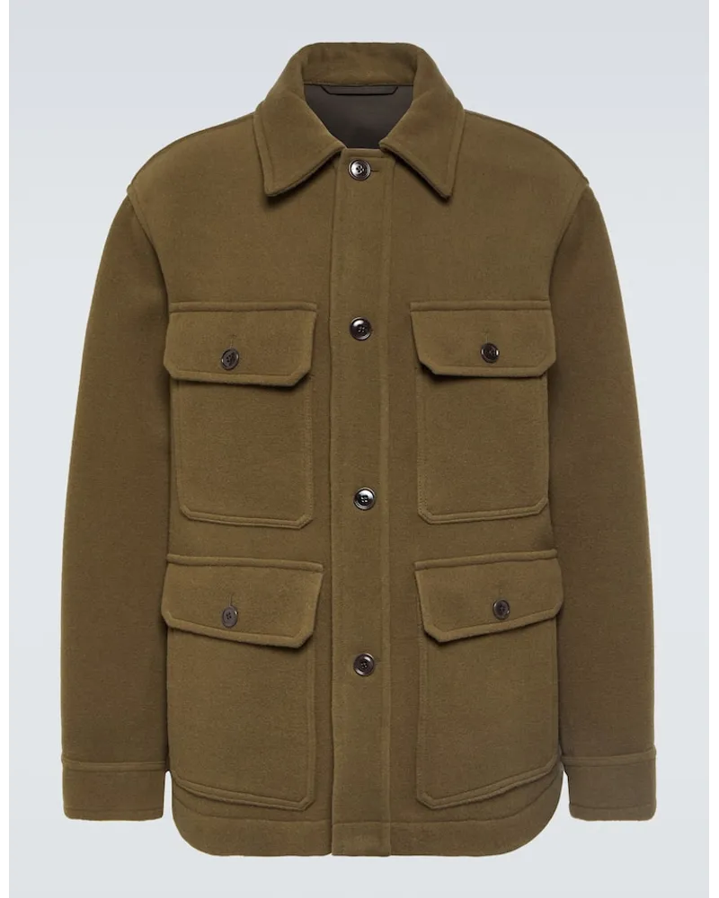 Christophe Lemaire Jacke Hunting aus Wolle Braun