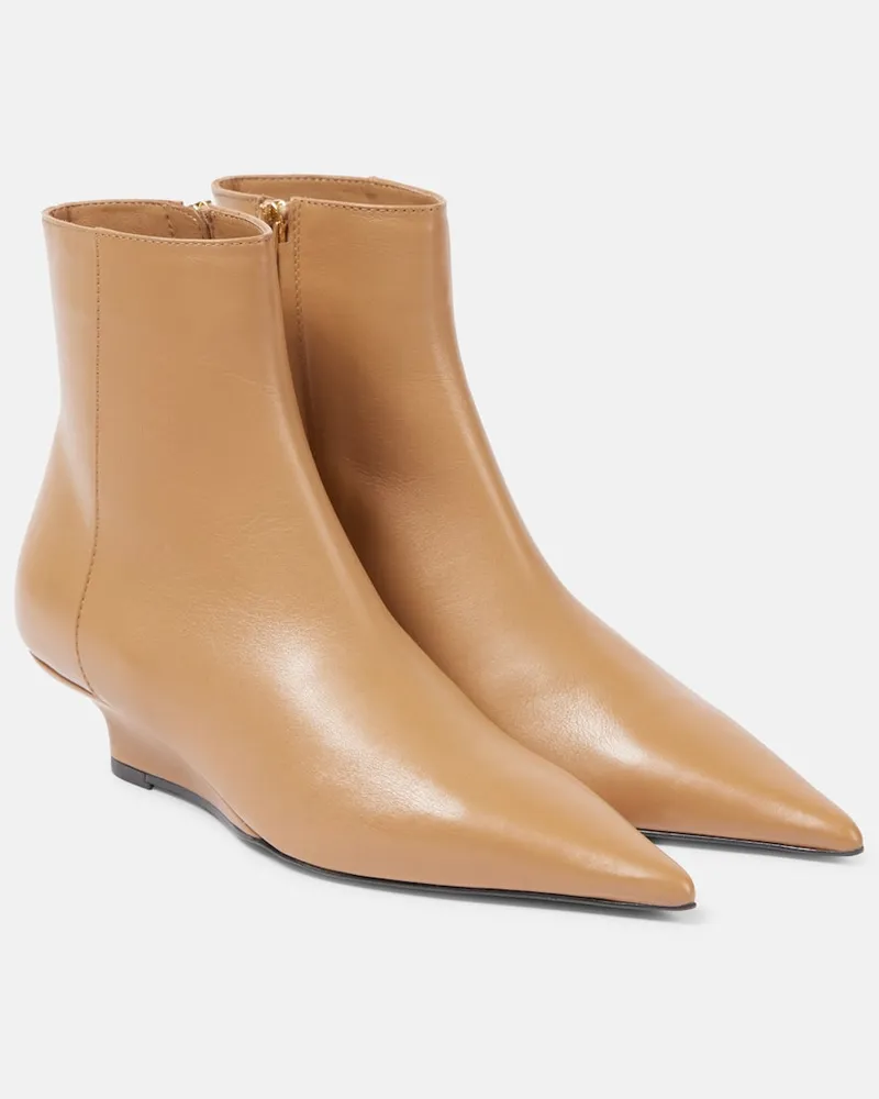 Totême Ankle Boots Sharp 40 aus Leder Braun