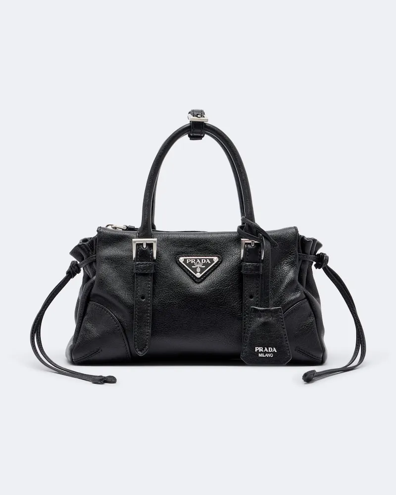Prada Henkeltasche Prada Karin Small aus Leder Schwarz