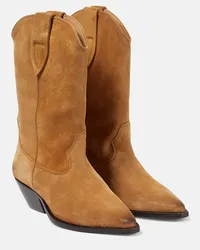 Isabel Marant Westernstiefel Duerto aus Veloursleder Nude