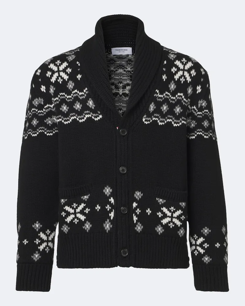Thom Browne Cardigan aus Kaschmir Schwarz