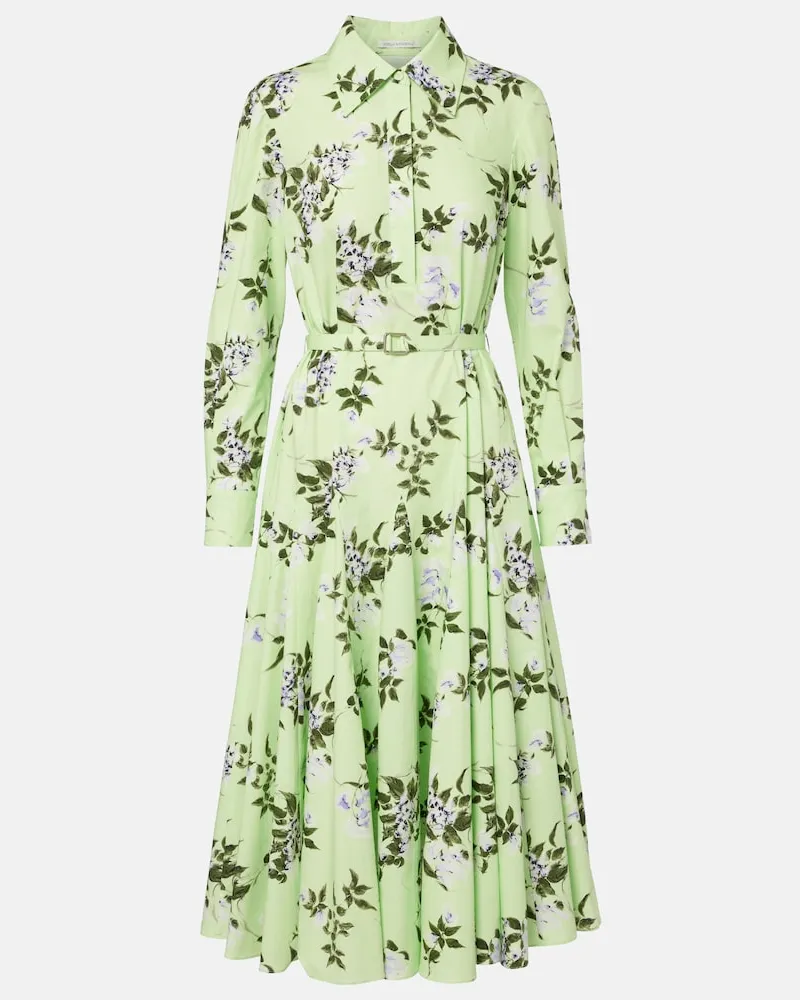EMILIA WICKSTEAD Hemdblusenkleid Marione aus Baumwolle Grün