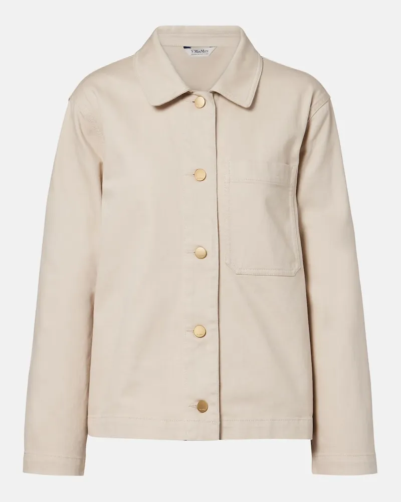 Max Mara Hemdjacke Fascino aus Denim Beige