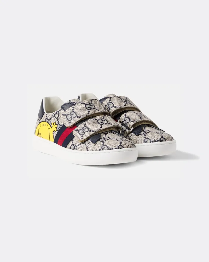 Gucci X Mr. Men Little Miss Sneakers Ace GG aus Canvas Beige