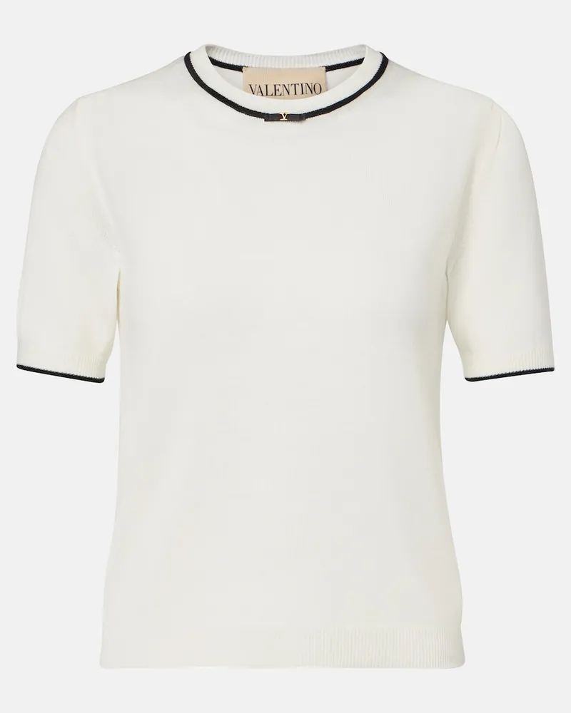 Valentino Garavani Pullover aus Schurwolle Weiß
