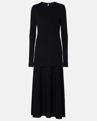 Jil Sander Maxikleid Schwarz