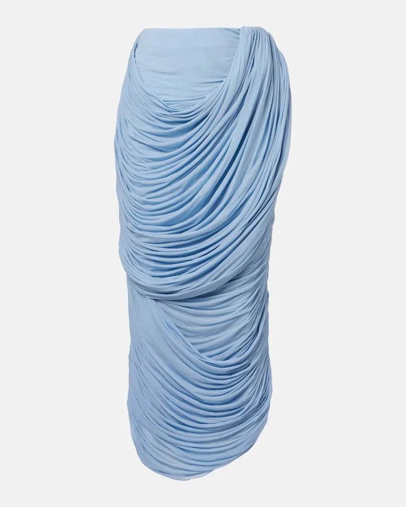 Magda Butrym Midirock aus Jersey Blau