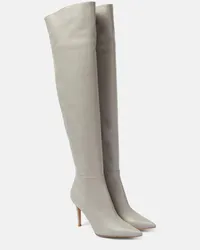 Gianvito Rossi Overknee-Stiefel Jules aus Leder Grau