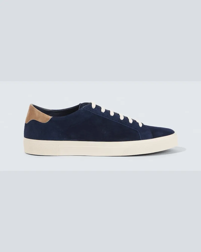 Brunello Cucinelli Sneakers aus Veloursleder Blau
