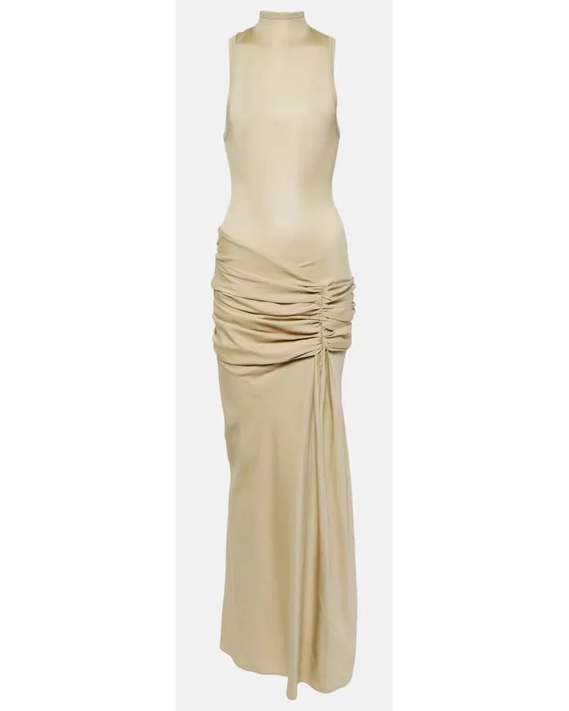 Christopher Esber Maxikleid Fusion aus Faille Grau