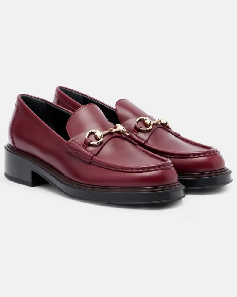 Gucci Loafers Horsebit aus Leder Burgund