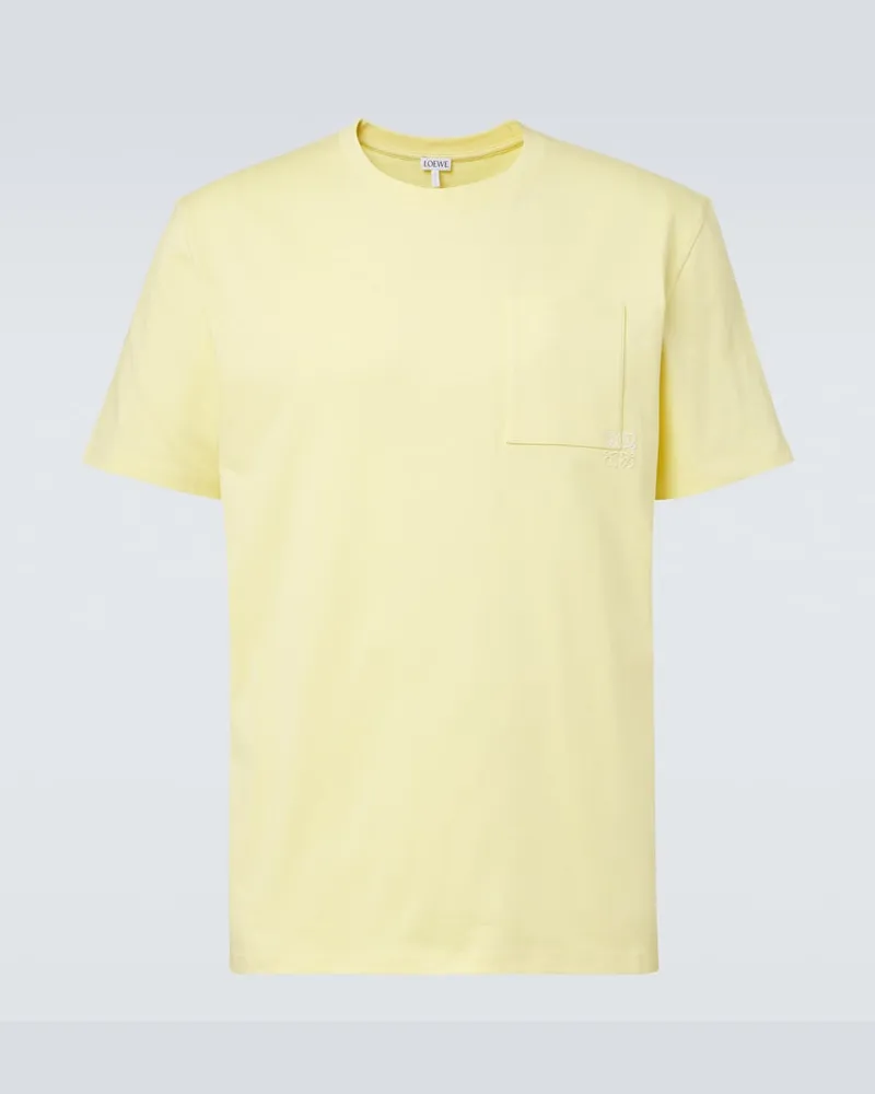 Loewe T-Shirt Anagram aus Baumwoll-Jersey Gelb
