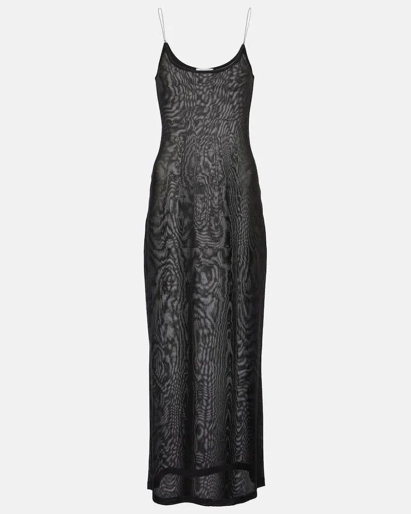Alaïa Alaïa Midikleid aus Strick Schwarz