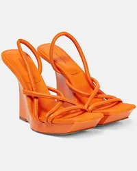 Gia Borghini Wedge-Sandalen Rosie 39 aus Leder Orange