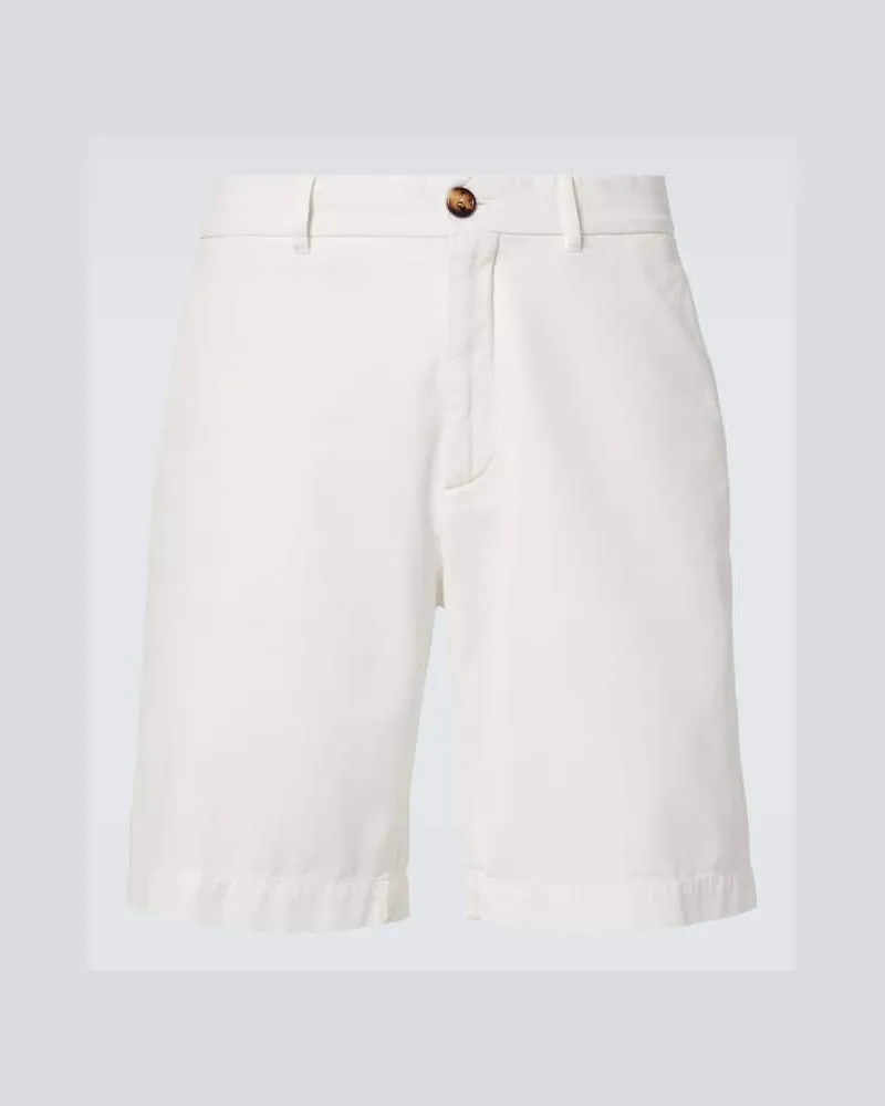 Brunello Cucinelli Shorts aus Baumwoll-Twill Weiß