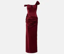 Bustier-Robe aus Satin