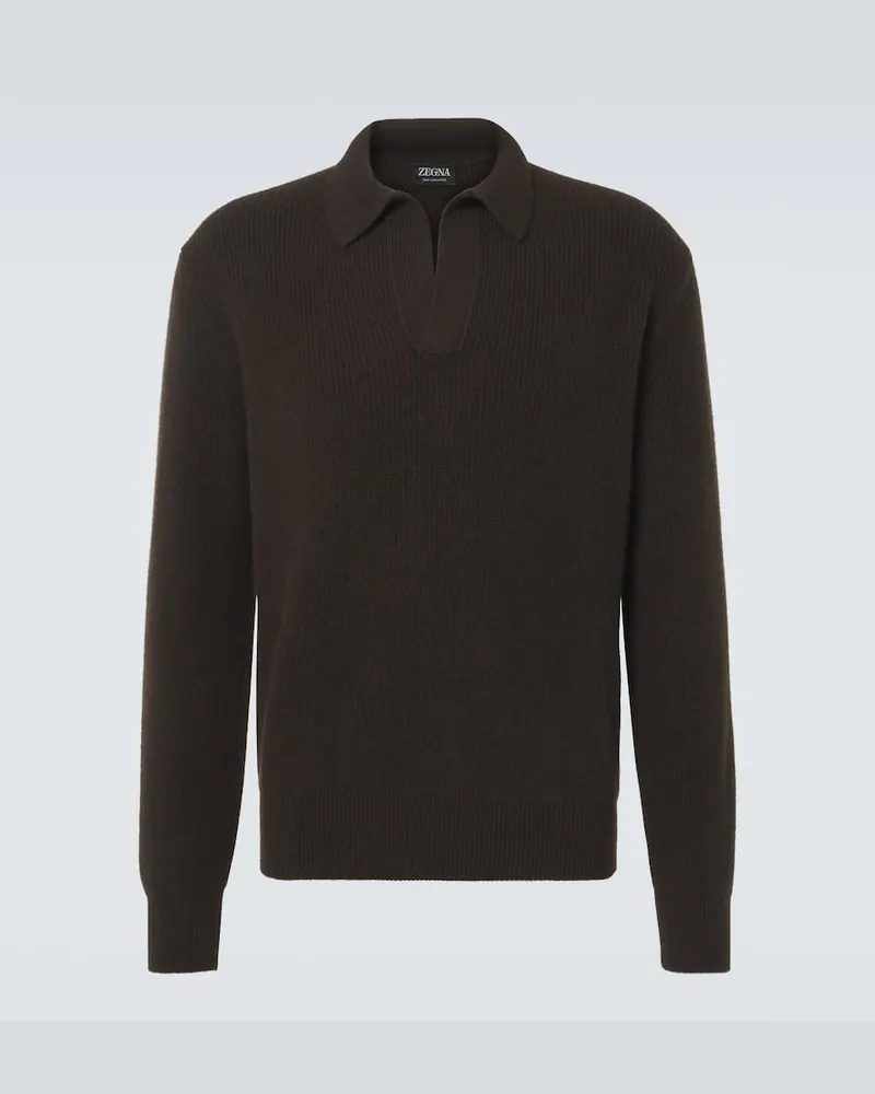 Ermenegildo Zegna Polopullover aus Kaschmir Braun