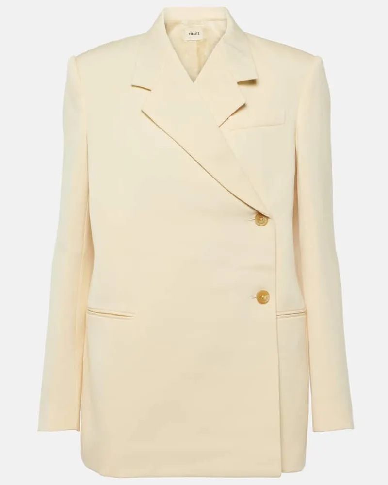 KHAITE Blazer Otero aus einem Wollgemisch Weiã