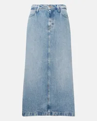 7 for all mankind High-Rise-Jeansrock Blau