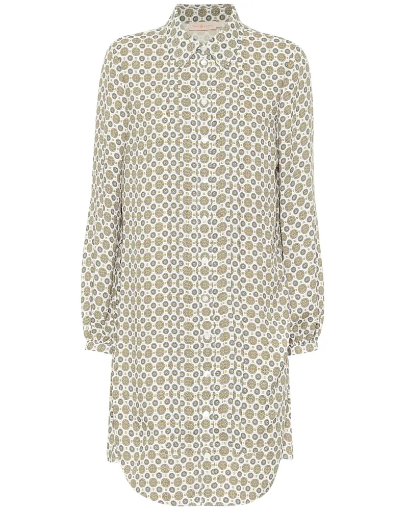 Tory Burch Hemdblusenkleid Cora aus Crêpe Grün