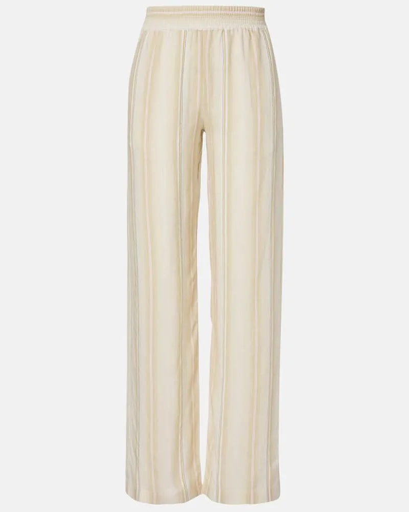 Victoria Beckham Weite Hose Beige