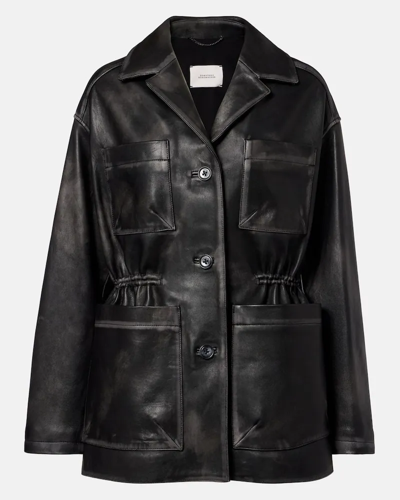 Dorothee Schumacher Lederjacke Sleek Statement Schwarz