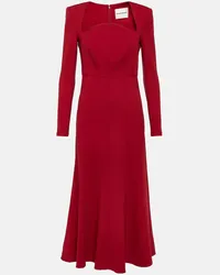 Roland Mouret Midikleid aus Cady Rot