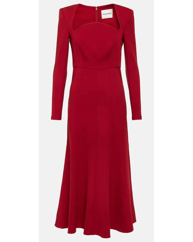 Roland Mouret Midikleid aus Cady Rot