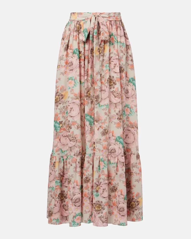 Chloé Chloé Maxirock aus Crêpe de Chine aus Seide Pink