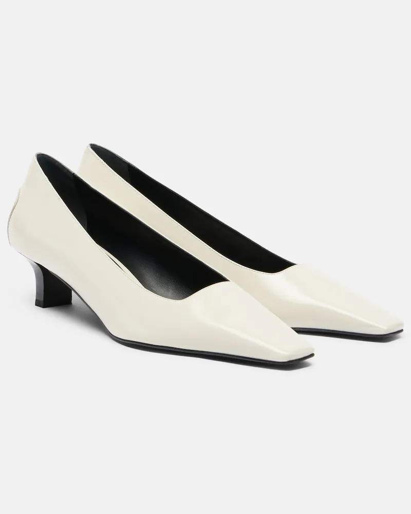 TOD'S Verzierte Pumps aus Leder Weiß