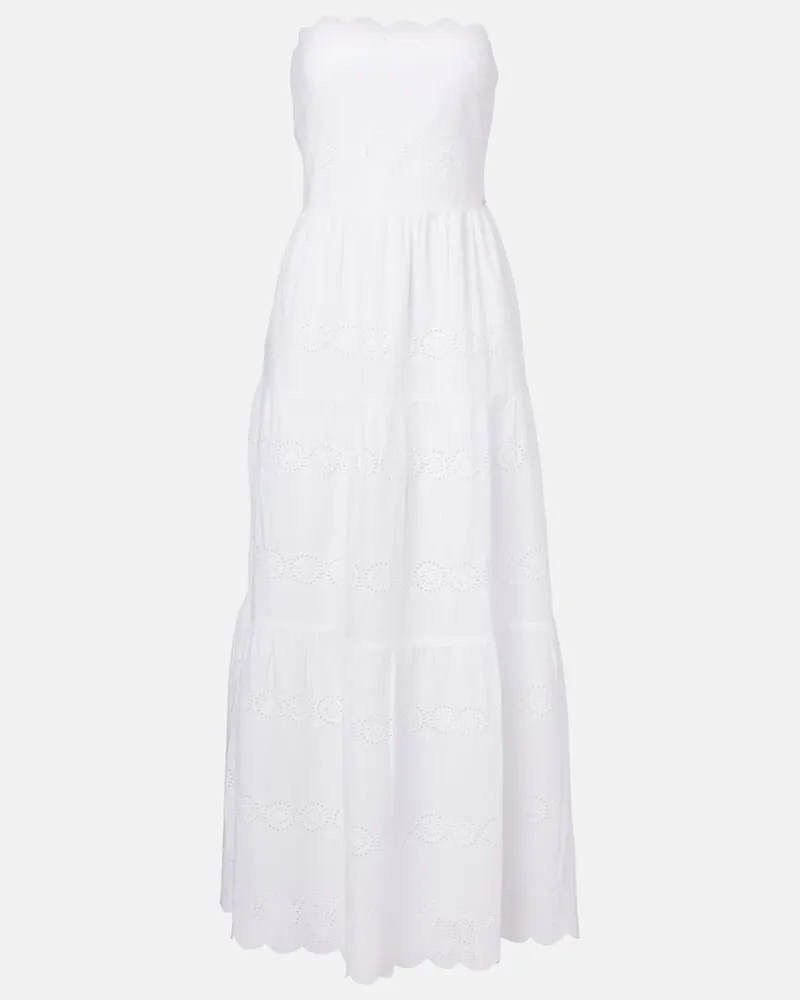 Melissa Odabash Maxikleid Sophie aus Baumwolle Weiß