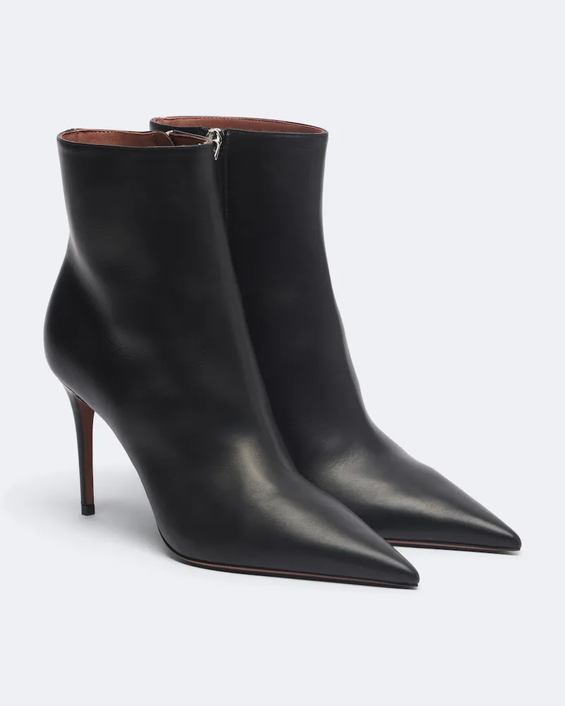 Paris Texas Ankle Boots Vera aus Leder Schwarz
