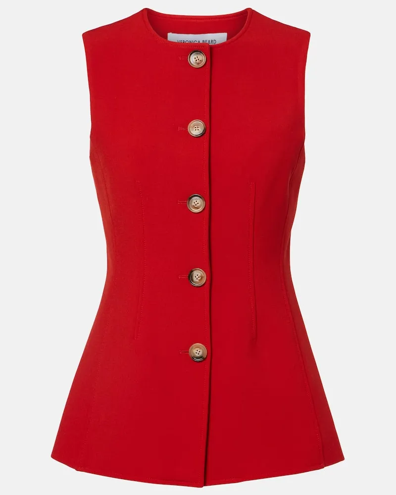 Veronica Beard Weste Jessup Rot