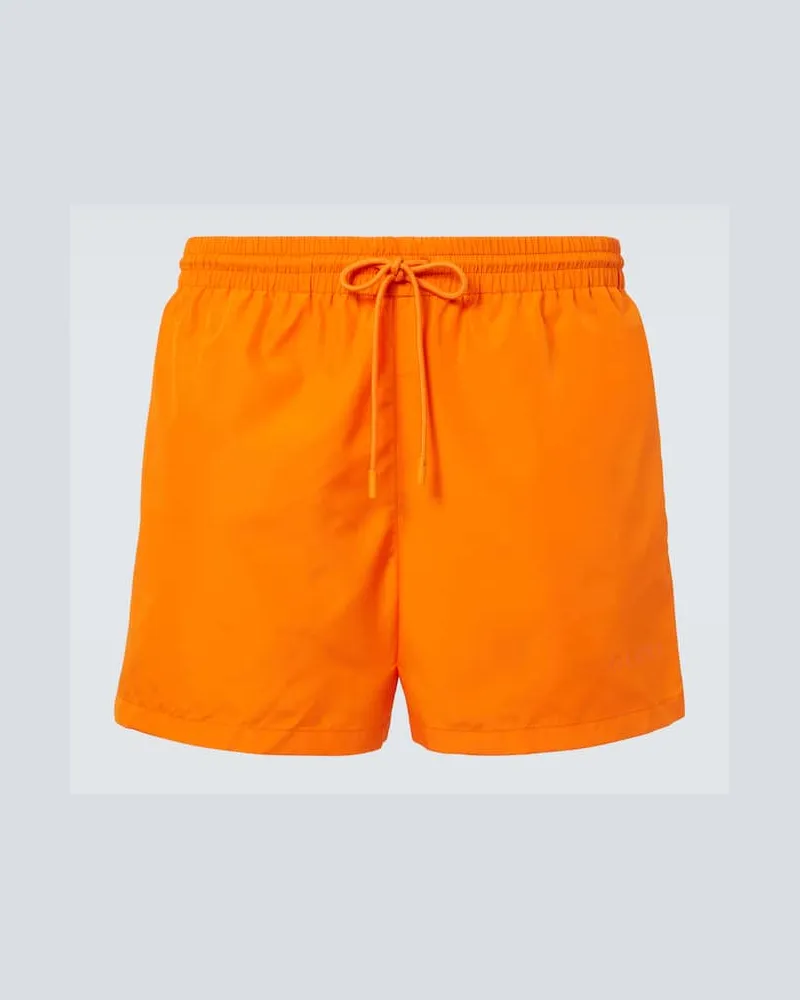 Gucci Badeshorts aus Popeline Orange