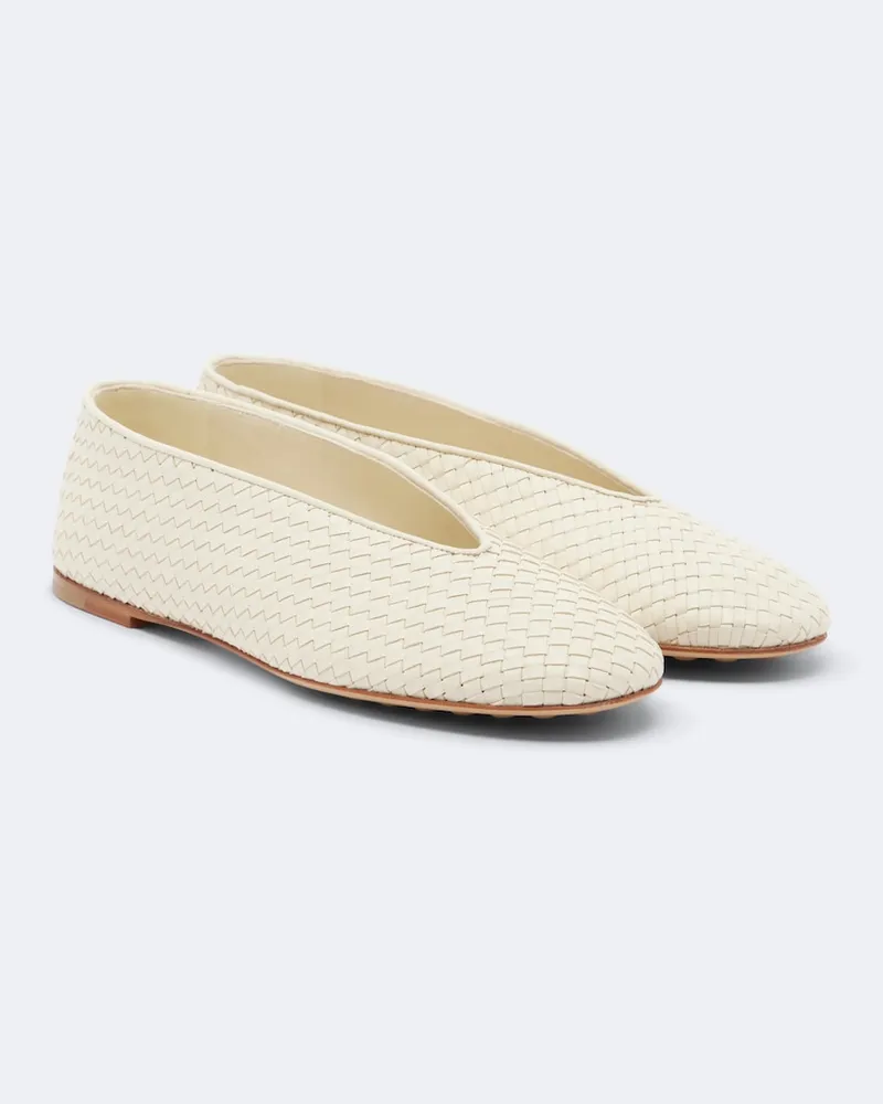 Bottega Veneta Ballerinas Rosa aus Leder Weiß